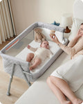 Bassinet Bedside Sleeper Baby Crib for Newborn Baby Bassinets Bedside Sleeper 4 Auto-Lock