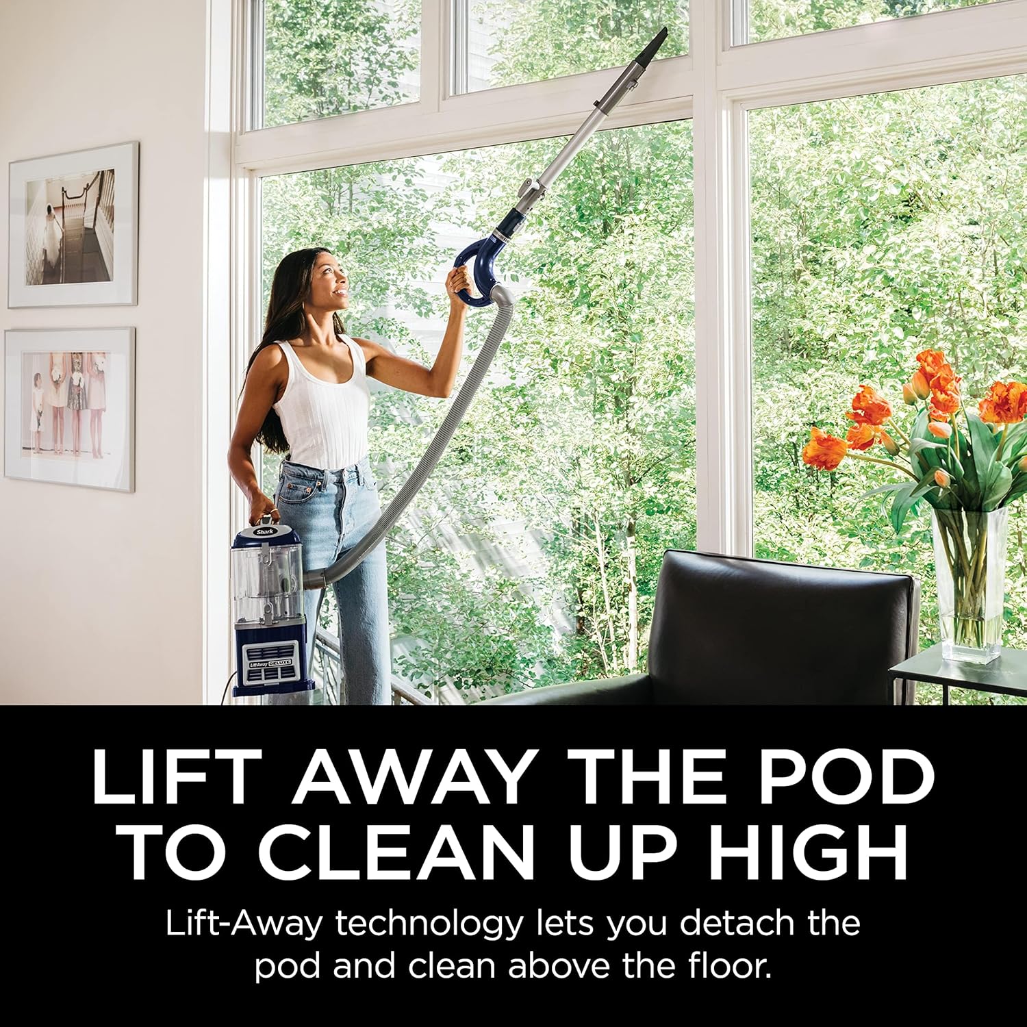 Upright Vacuum Navigator Lift-Away Deluxe Capacity HEPA Filter Swivel Steering Upholstery Tool