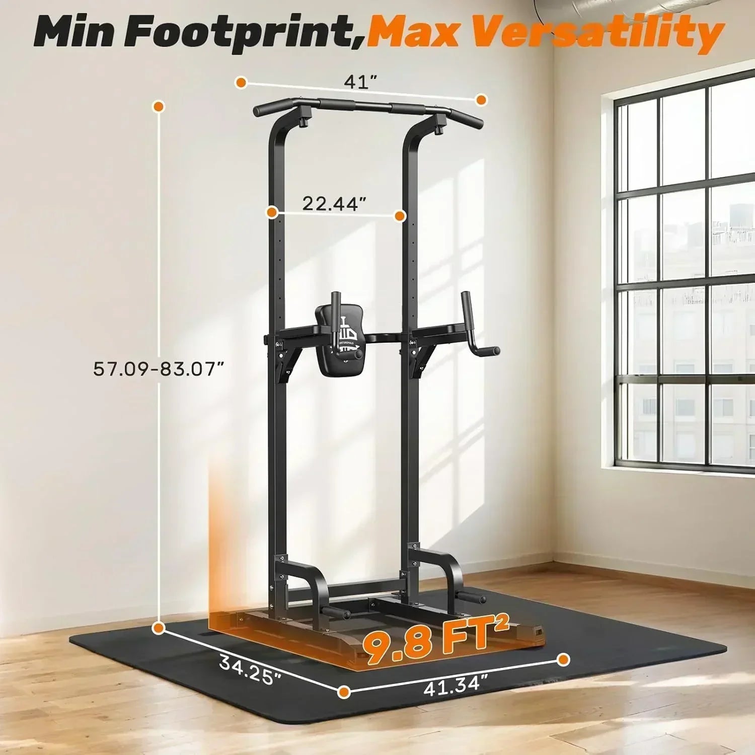 Sportsroyals Power Tower Pull Up Bar Station 450 lbs stable suspended immersion tilt station