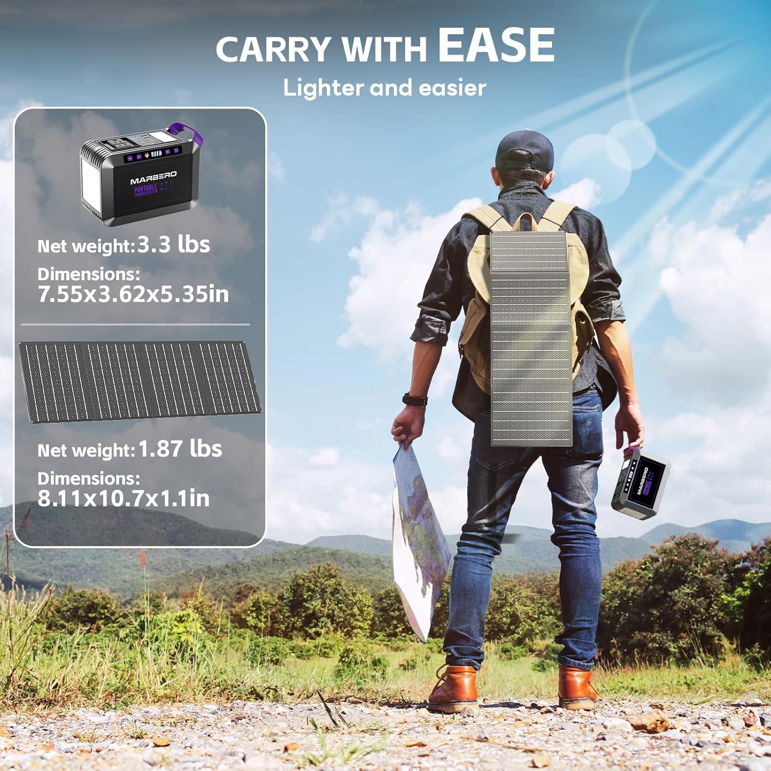 Portable Power Station 88Wh Camping Lithium Battery Solar Generator Fast Charging Power Bank