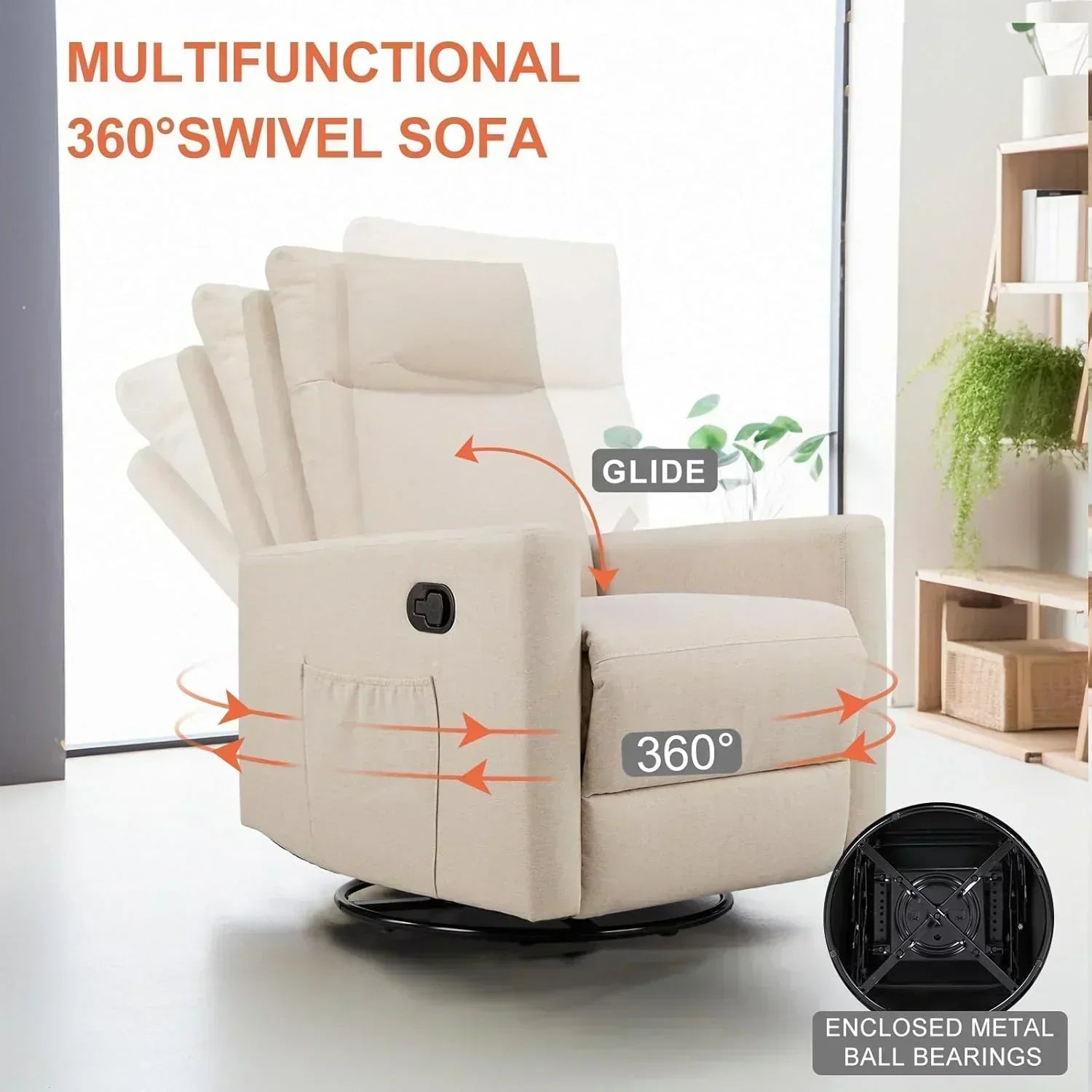 Sweetcrispy Massage Recliner Chair for Adults Adjustable Home Theater Seating