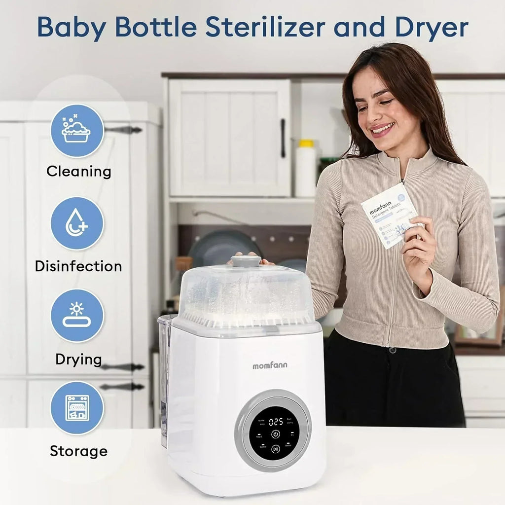 Baby Bottle Washer-19 Min Rapid Wash Sterilizer and Dryer All-in-One Cleaner Bottles Pump Parts