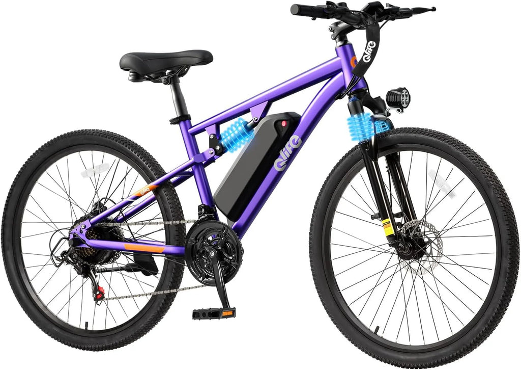 Qlife Racer Electric Bike for Adults - 21-Speed Mountain Lightweight Ebike