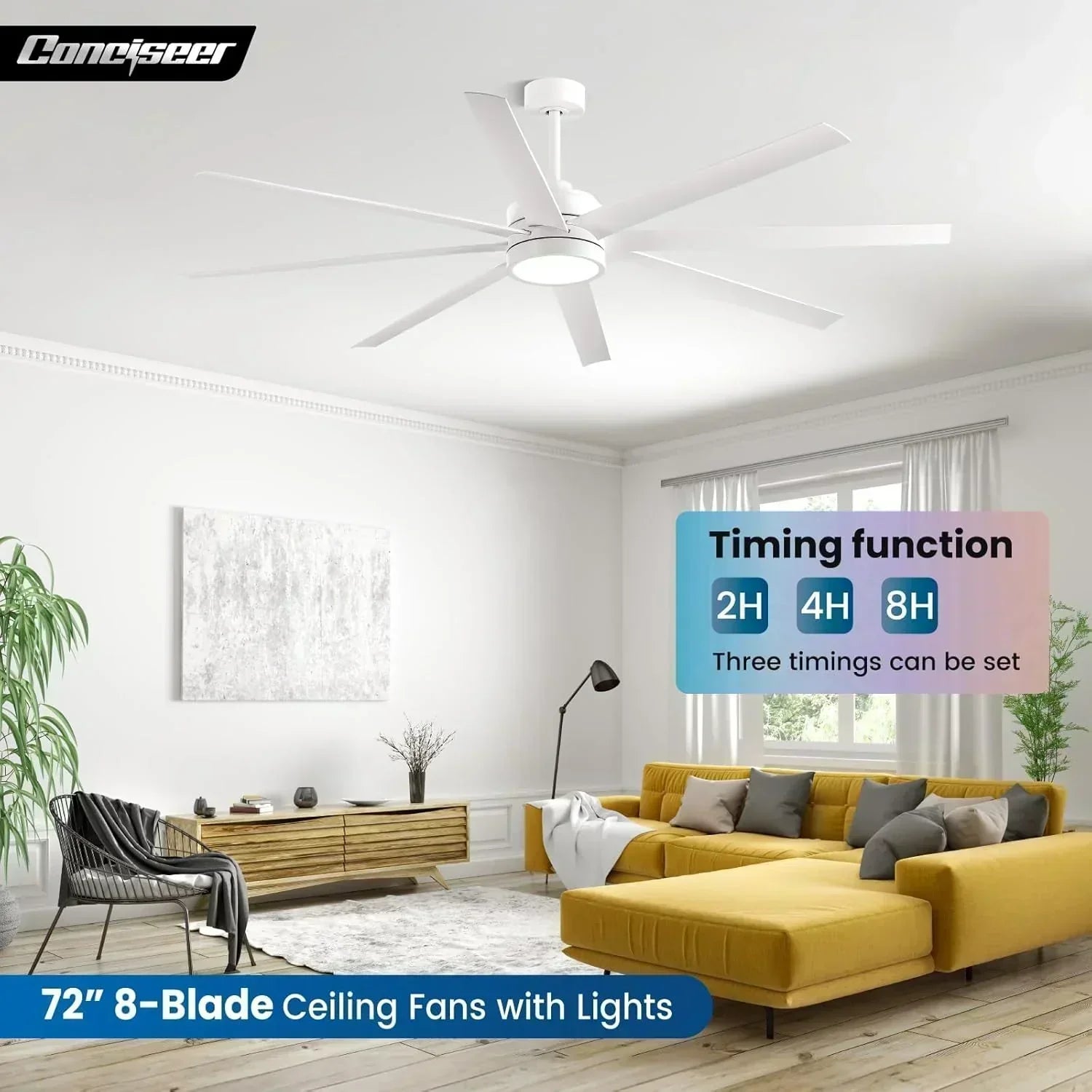 Modern ceiling fan 72 inch bedroom living room library cafe outdoor/industrial
