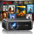 [Built-in Official Apps/4K Support] Smart Outdoor Projector with WiFi and Bluetooth