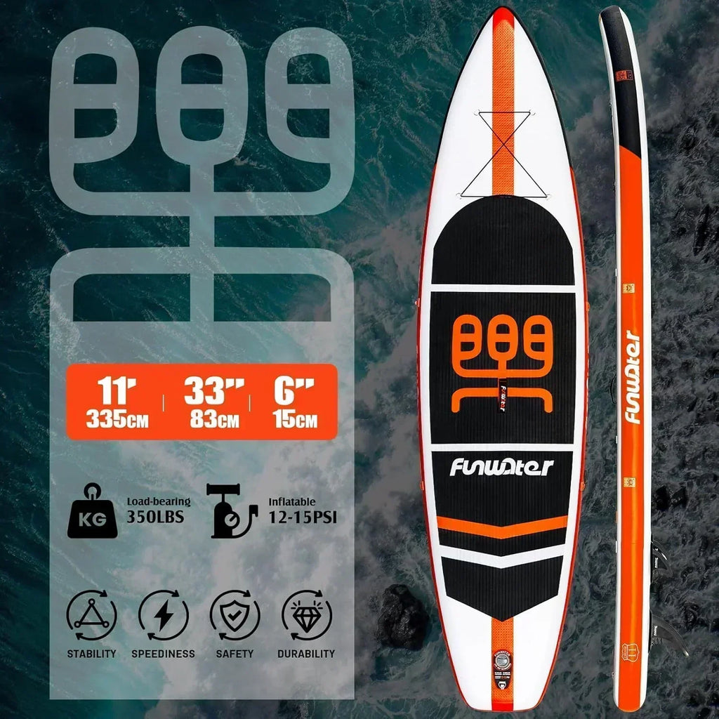 FunWater Inflatable Stand Up Paddle Board Premium SUP Paddle Accessories EVA Deck