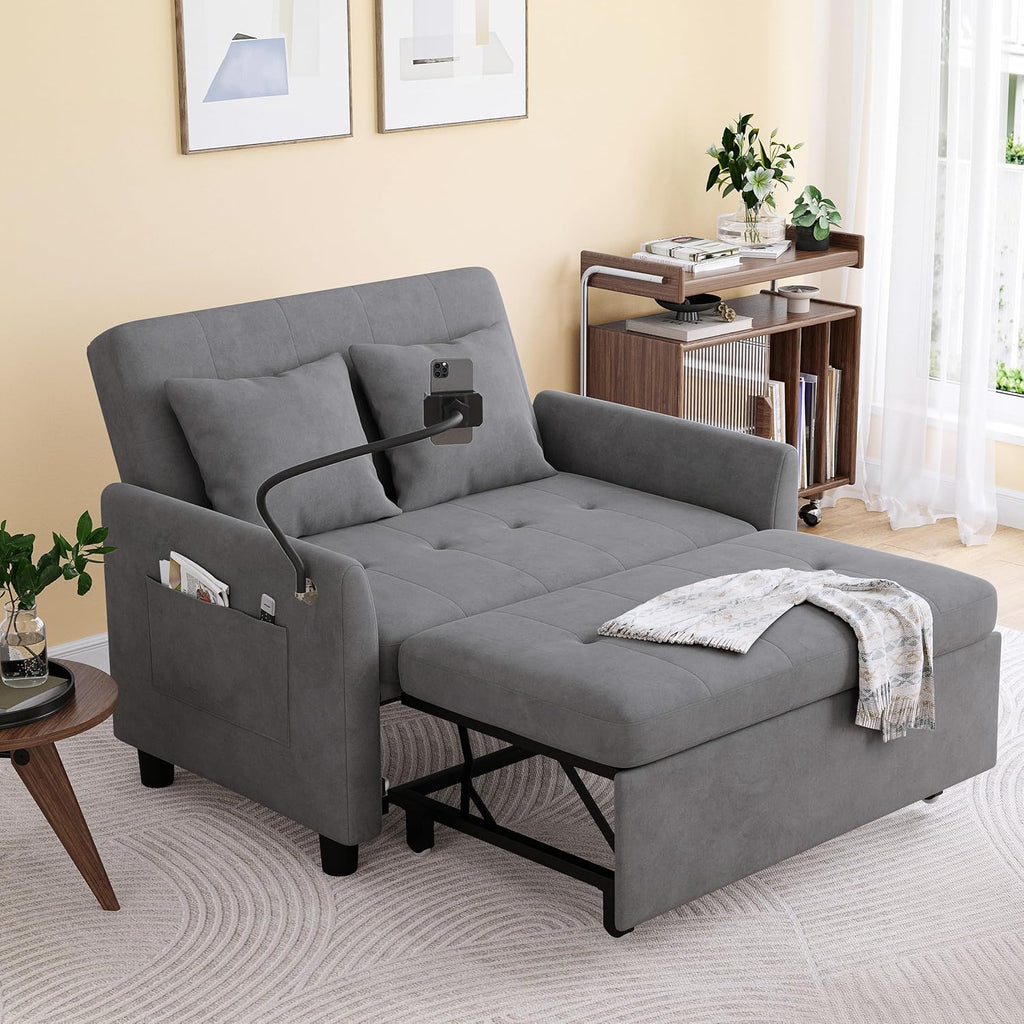 Sleeper Sofa Bed 3 in 1 Convertible Sleeper Couch Bed Pull Out Small Loveseat Sofa