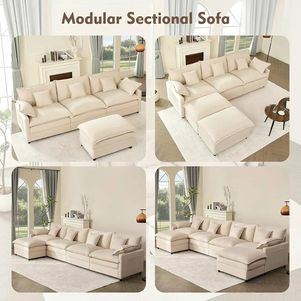 108 U-shaped sofa modular sofa Comfortable cloud sofa