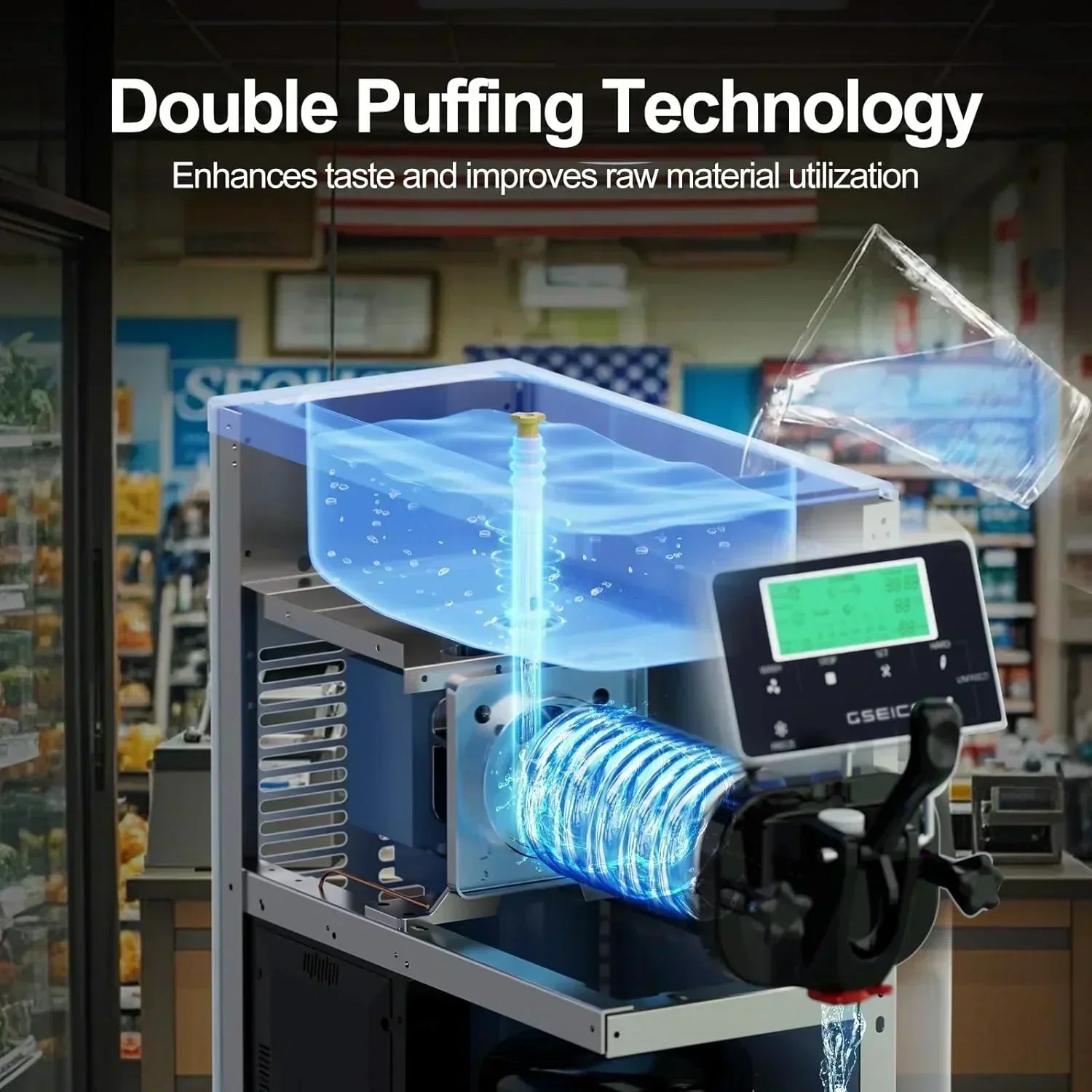 Soft Serve Ice Cream Machine 3.2 Gallons Ice Cream Maker Machine Single Flavor Ice Cream Machine