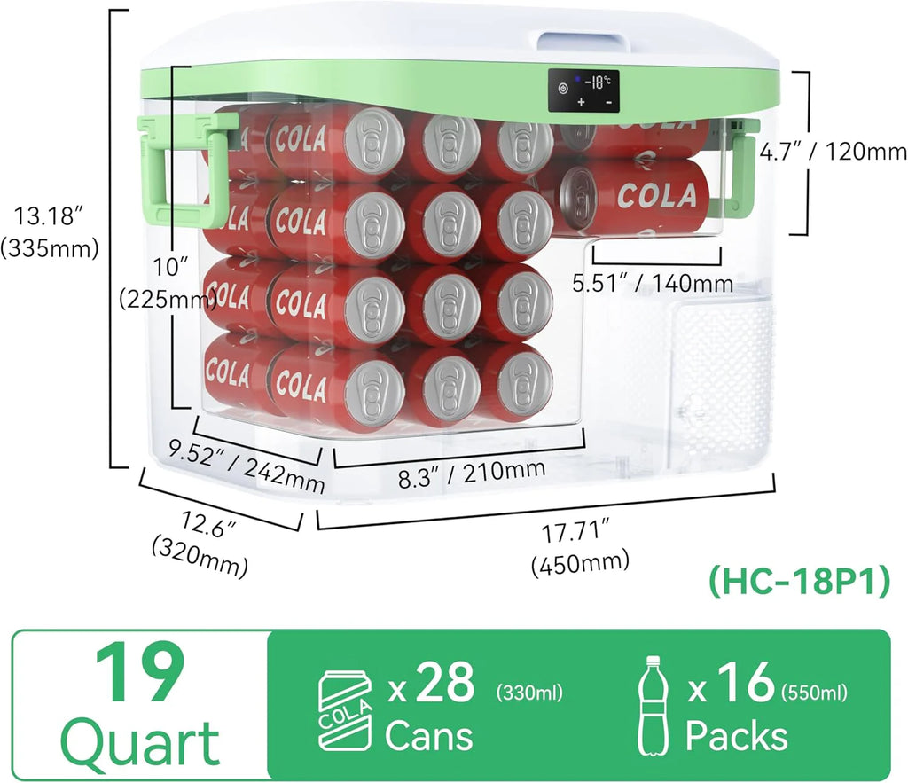 Car Fridge Portable 12 Volt Refrigerator 23 Quart (22 Liter) Freezer Compressor Cooler 12V/24V DC