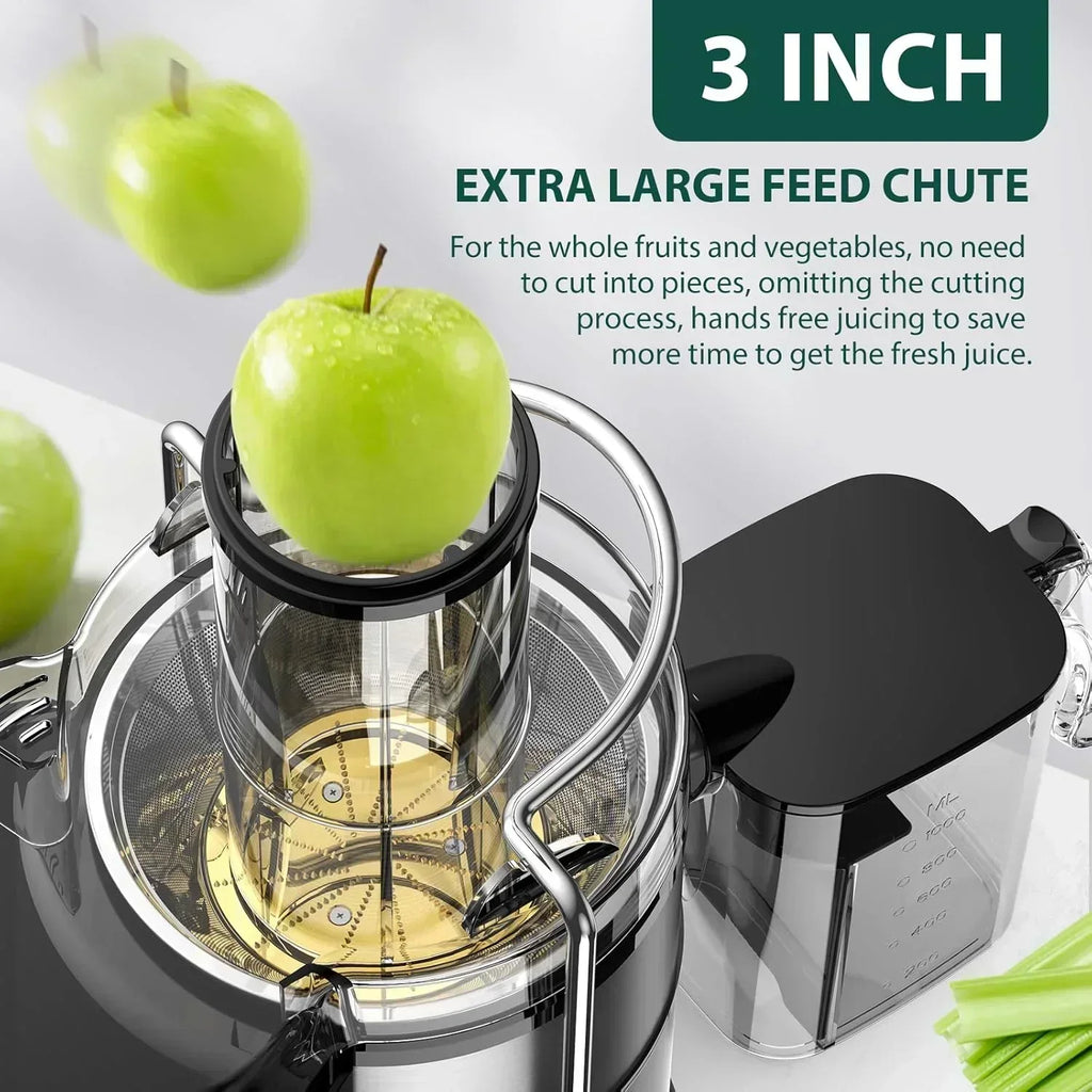 1300W KOIOS Centrifugal Juicer with Extra Large 3 Feed Chute and Titanium Filter