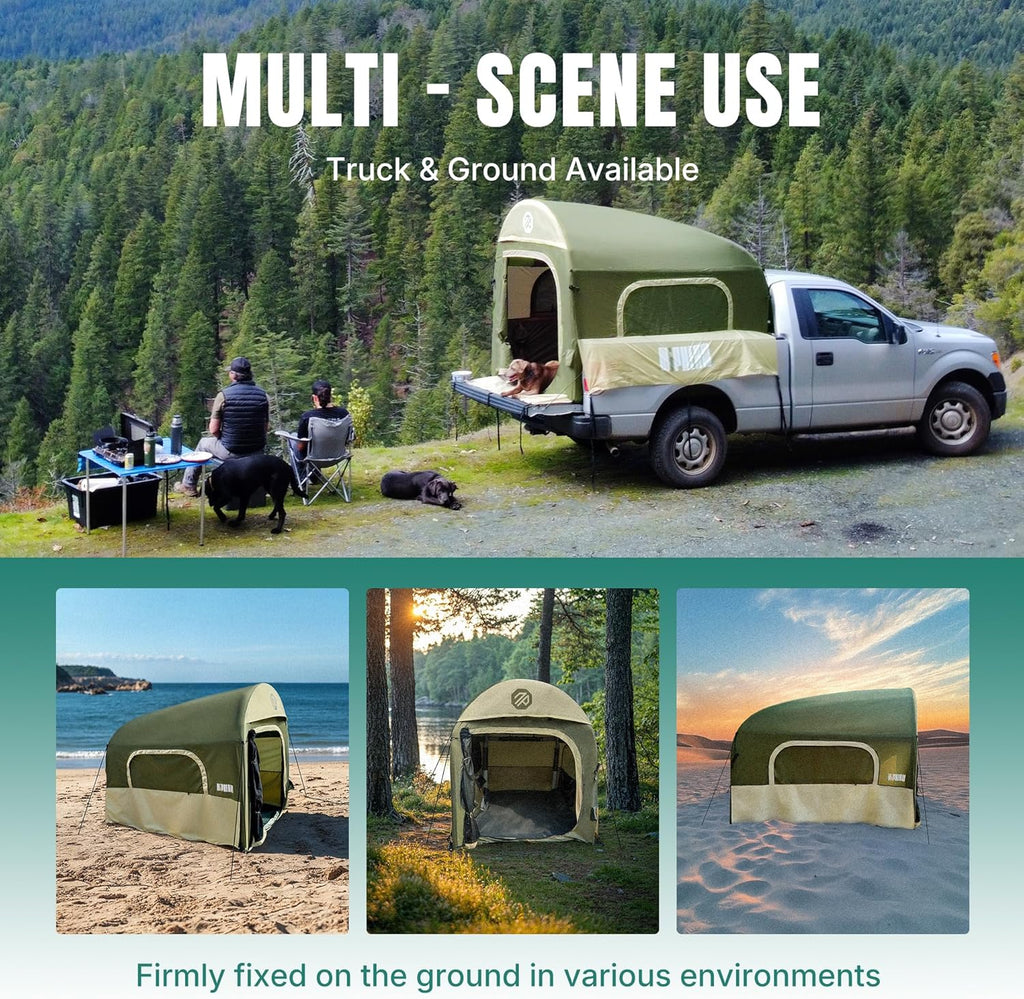 Truck Bed Tent 5.5ft-8ft Suitable for 2+1 People Family Inflatable Pickup Truck Tent