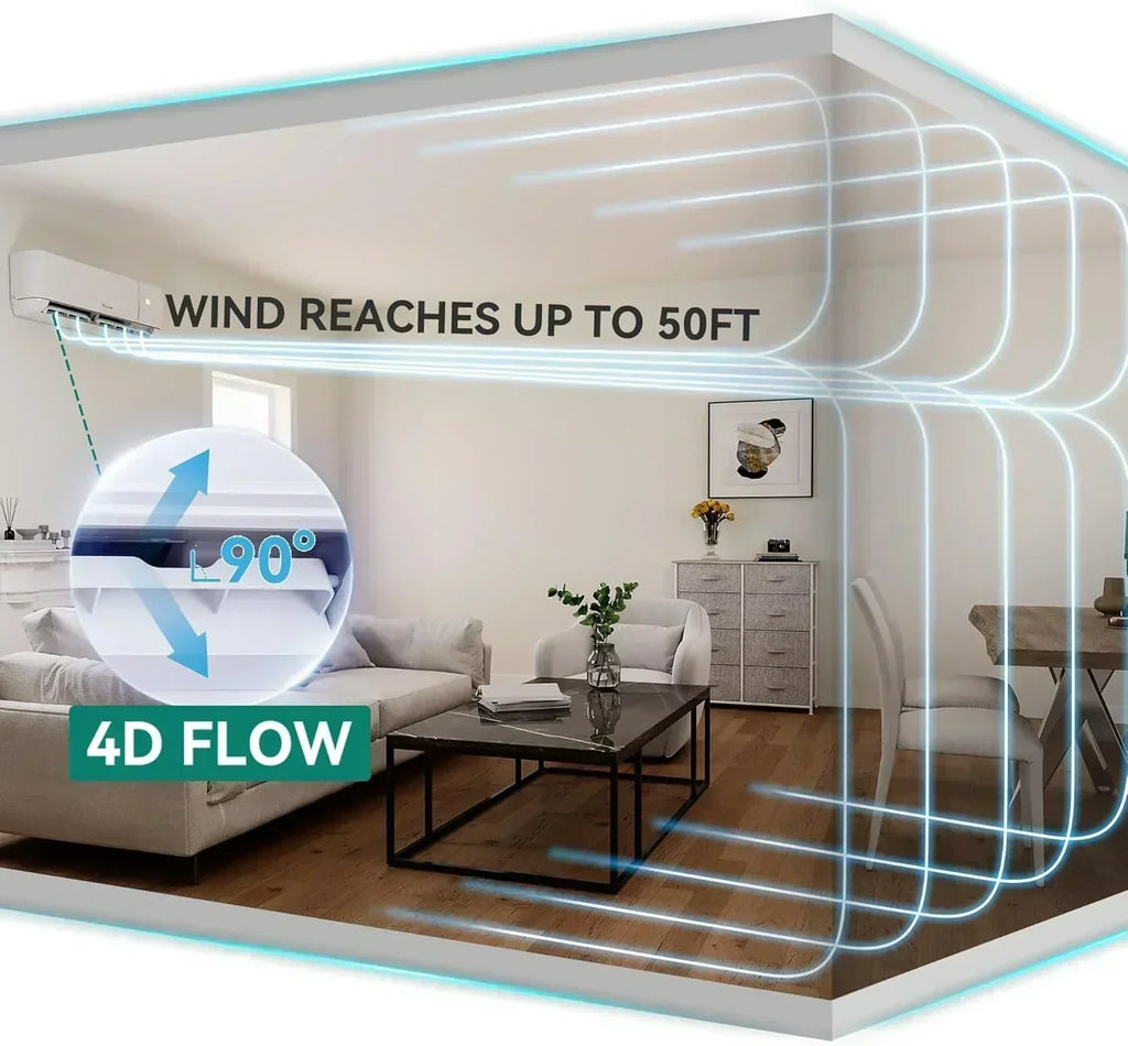 12000 BTU Mini Split Air Conditioner Heat Pump System Wifi Enabled 20 SEER2 115V Inverter Ductless