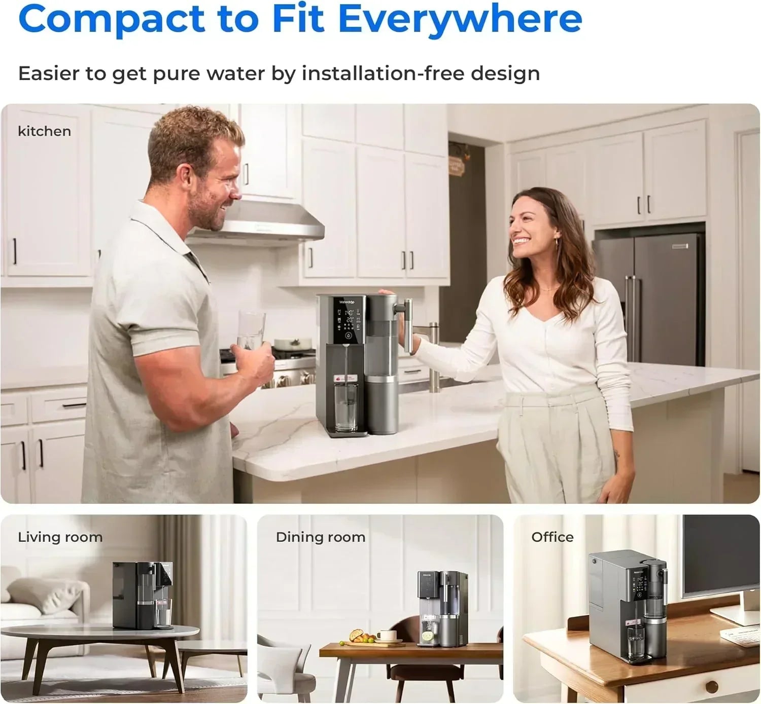 Waterdrop WD-A2 Countertop Reverse Osmosis System 3:1 Purified Water to Drain Ratio