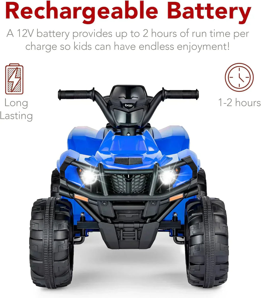 Best Choice Products 12V Kids Ride-On Electric ATV 4-Wheeler Quad Car Toy Bluetooth Audio