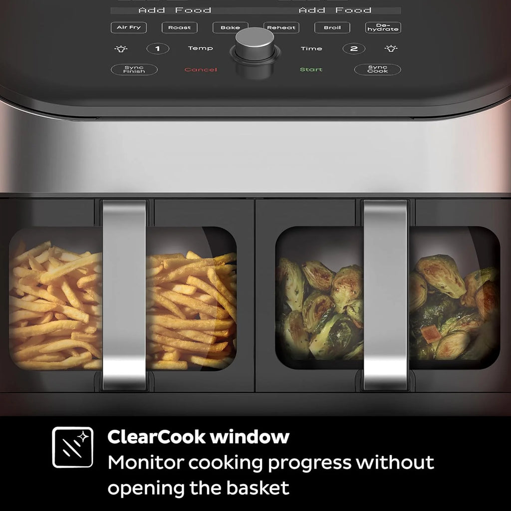 Instant Pot Vortex Plus 6QT Air Fryer with Odor Erase Technology,6-in-1 Functions that Crisps,Roasts, Broils,Dehydrates, Bakes & Reheats, 100+In-App Recipes, from the Makers of Instant Pot,1700W,Black