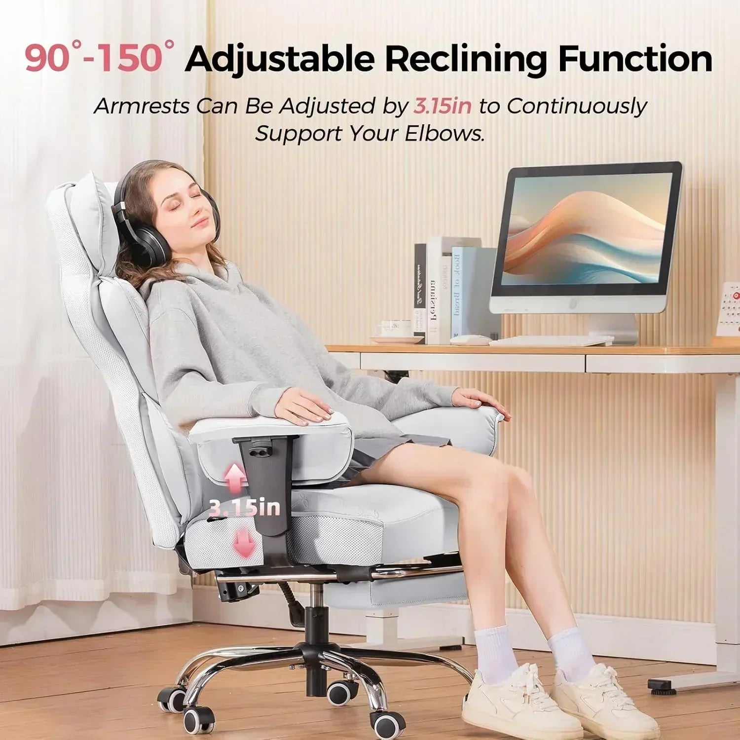 Large Tall Gaming Chair 400 lb Heavy Duty Office Chair