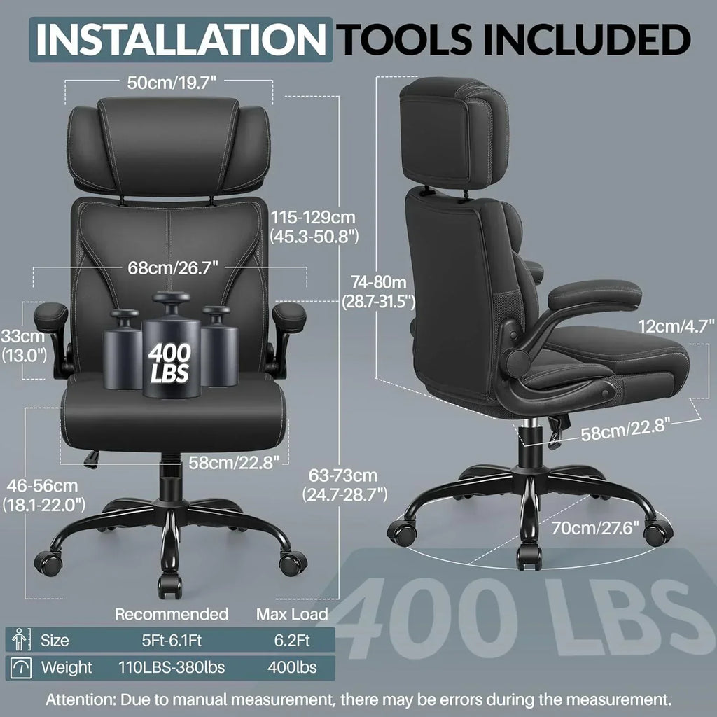 Office Chair Large High-Foot Computer Desk Chair Chair Lumbar Support Rotating Computer Chair
