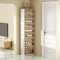 Collapsible Shoe Rack Organizer 9 Tiers-36 Pairs Foldable Shoe Cabinet with Doors