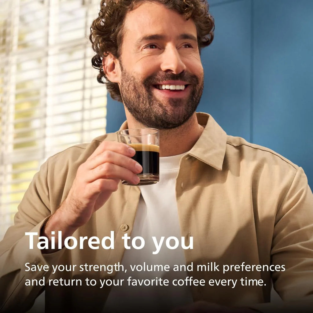 Philips 3200 Series Fully Automatic Espresso Machine, LatteGo Milk Frother, 5 Coffee Varieties, Intuitive Touch Display, 100% Ceramic Grinder, AquaClean Filter, My Coffee Choice, Black (EP3241/54)