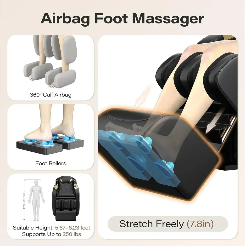 Full Body Massage Chair 160?? Zero Gravity Recliner with Body Scan Shiatsu Massage Chair