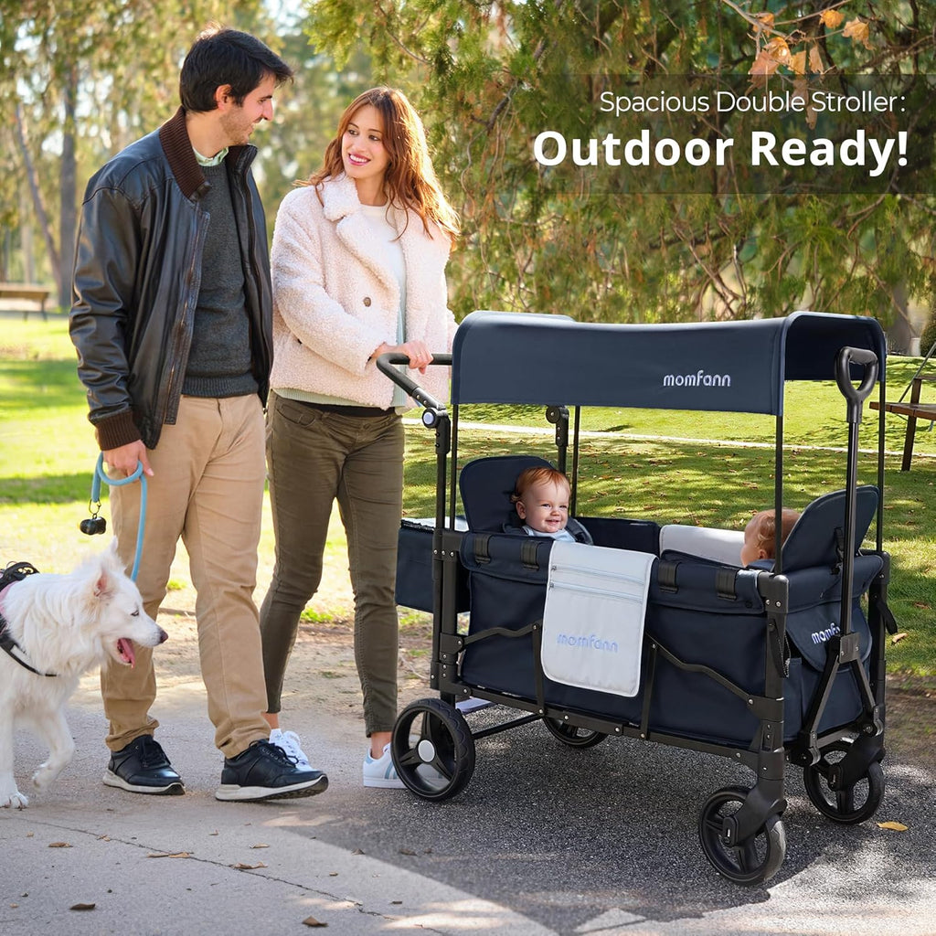 Stroller Wagon for Kids Wagon Stroller Toddlers 2 Seaters All-Terrain Baby Wagon Outdoor