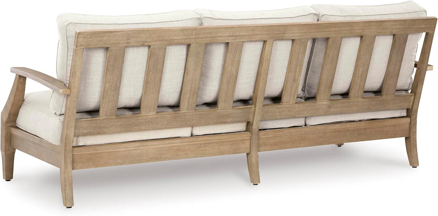 Coastal view outdoor terrace eucalyptus sofa