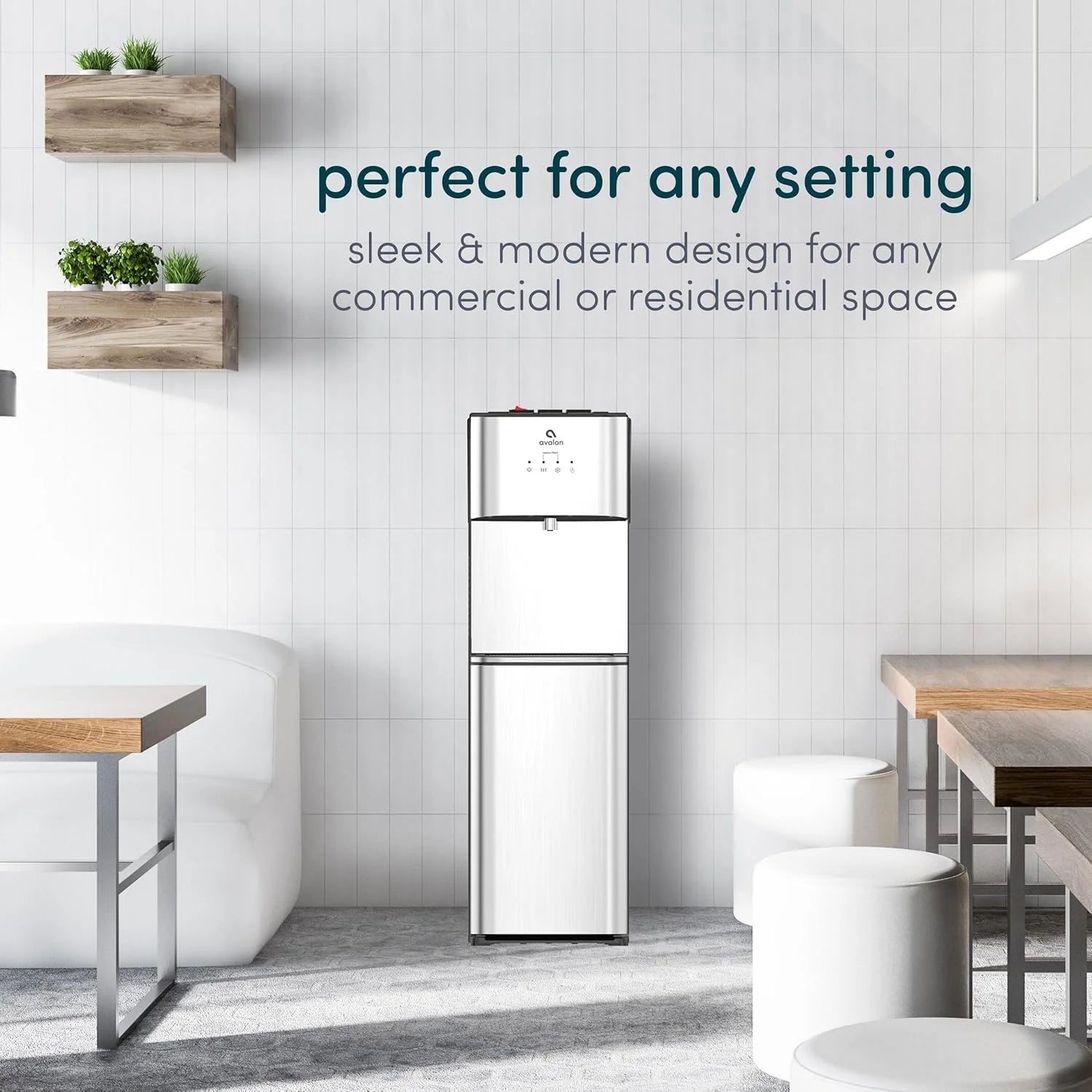 Avalon A3F Bottom Loading Water Cooler Dispenser with BioGuard-3 Temperature Settings-UL-Filtered