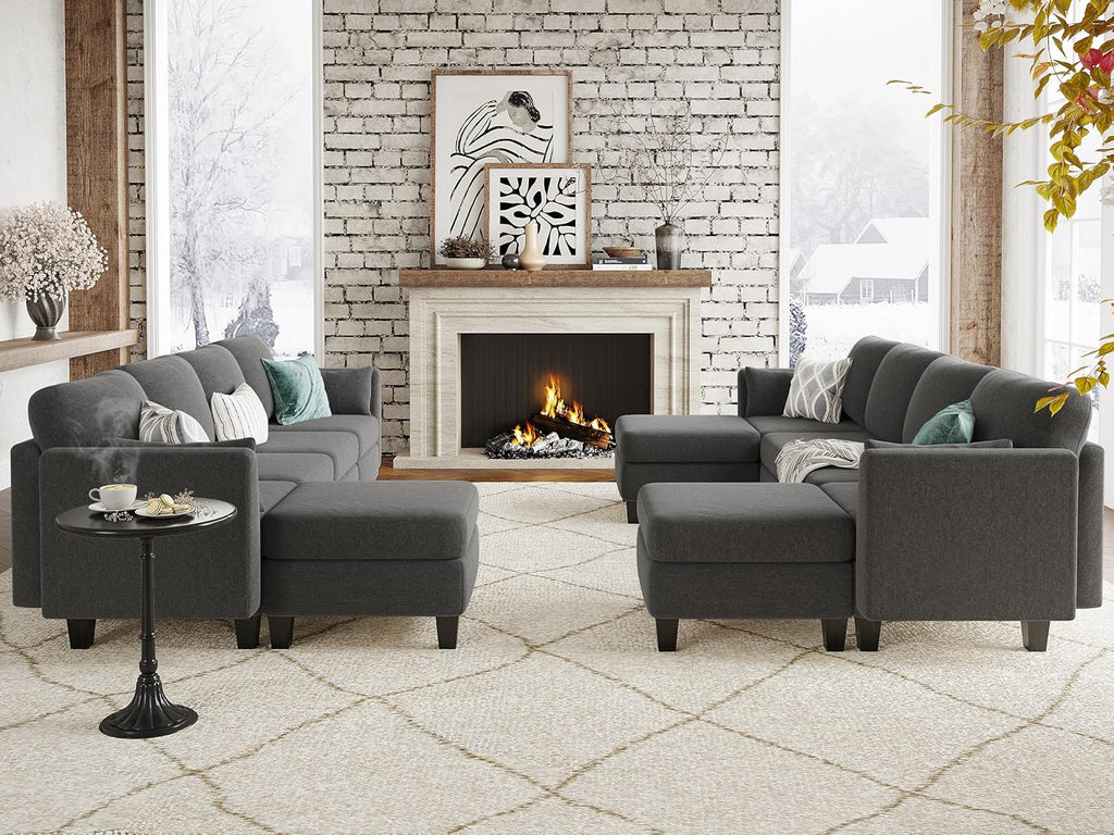 Modular Sectional Sof Convertible U Shaped Sofa Couch with High Density Memory Foam