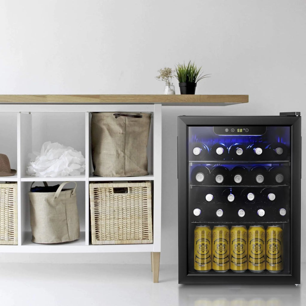 Antarctic Star 26 Bottle 130 Can Wine Cooler Cabinet Beverage Refrigerator Mini Wine Cellar