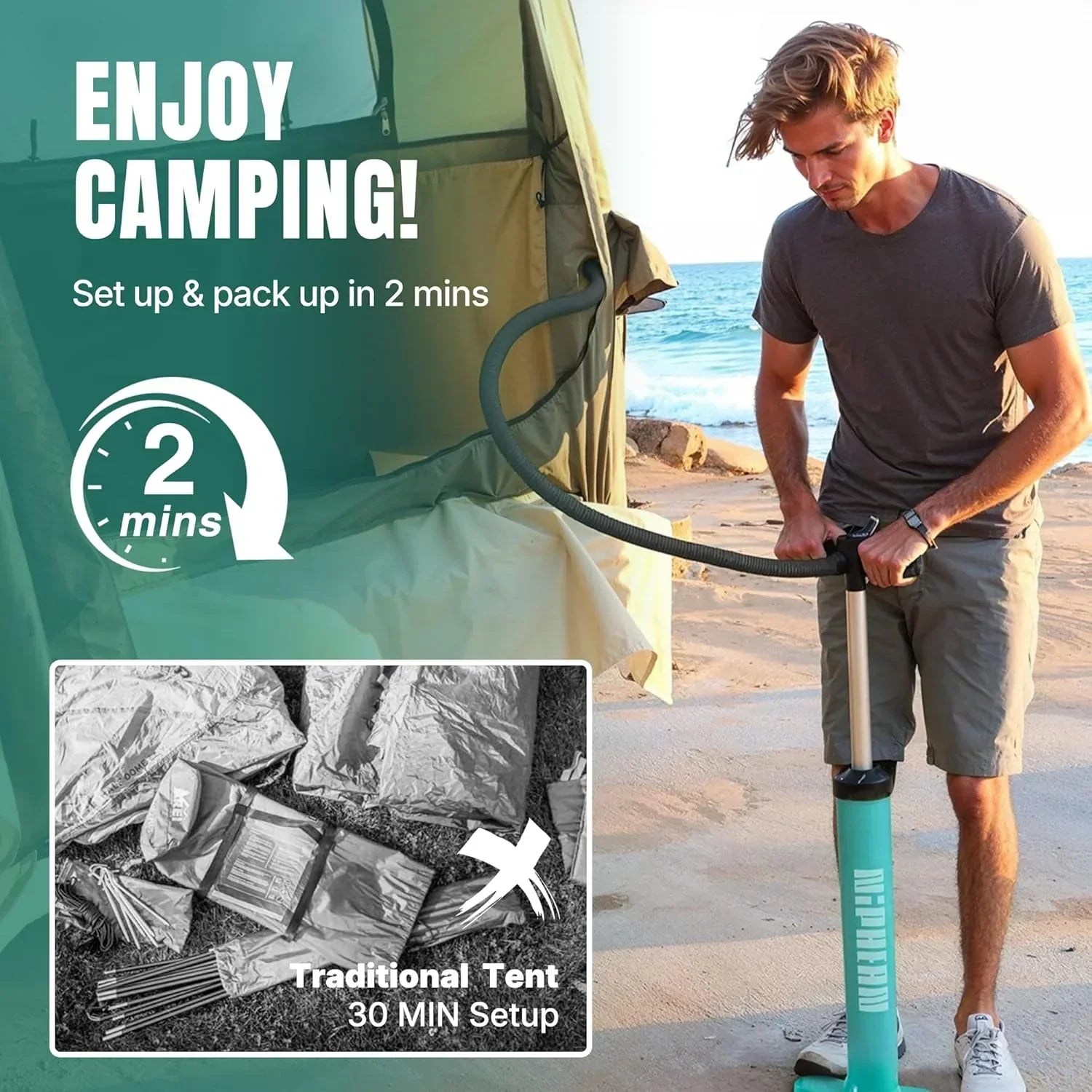 Truck Bed Tent 5.5ft-8ft Suitable for 2+1 People Family Inflatable Pickup Truck Tent