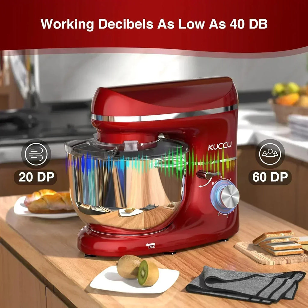 Stand Mixer 6.5 Qt 660W 6-Speed Tilt-Head Food Dough Mixer Kitchen Electric Mixer Stainless Steel