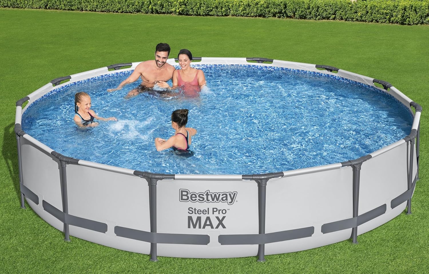 Steel Pro MAX 10 Foot x 30 Inch Round Metal Frame Above Ground Backyard Swimming Pool Set