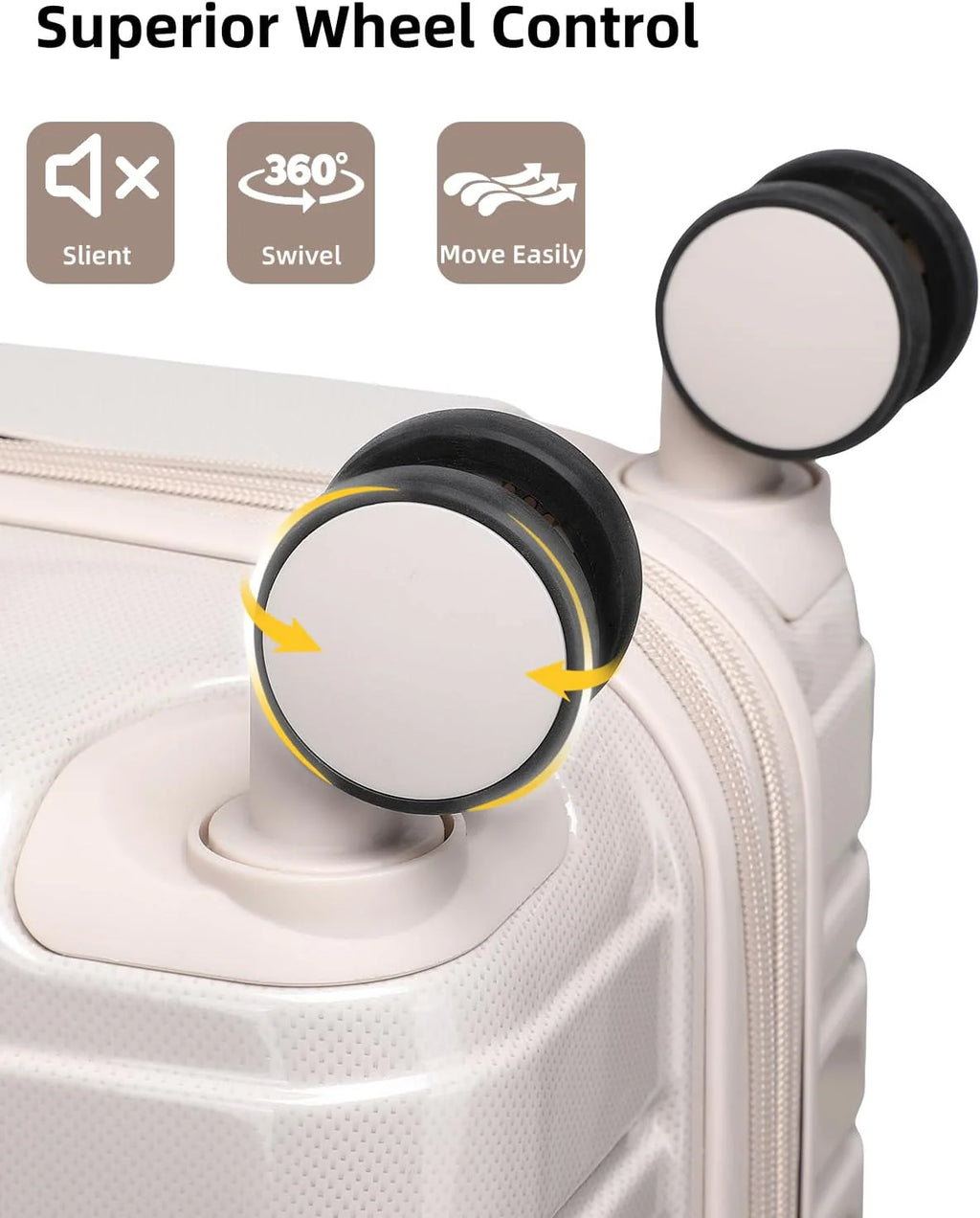 6-piece luggage set, expandable hardshell suitcase set with spinner wheels, lightweight rolling luggage set