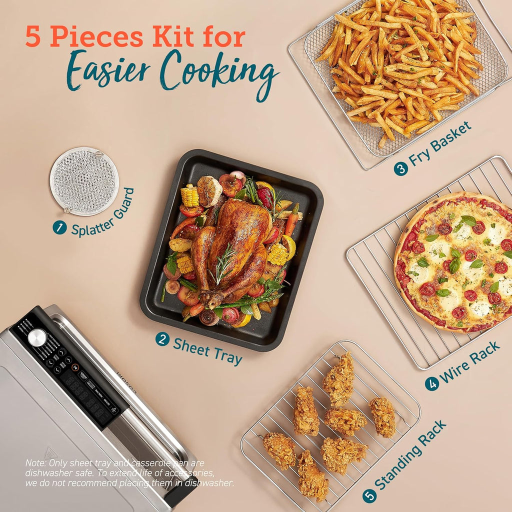 COSORI 11-in-1 air fryer 13-quart capacity combines grilling toasting baking and reheating