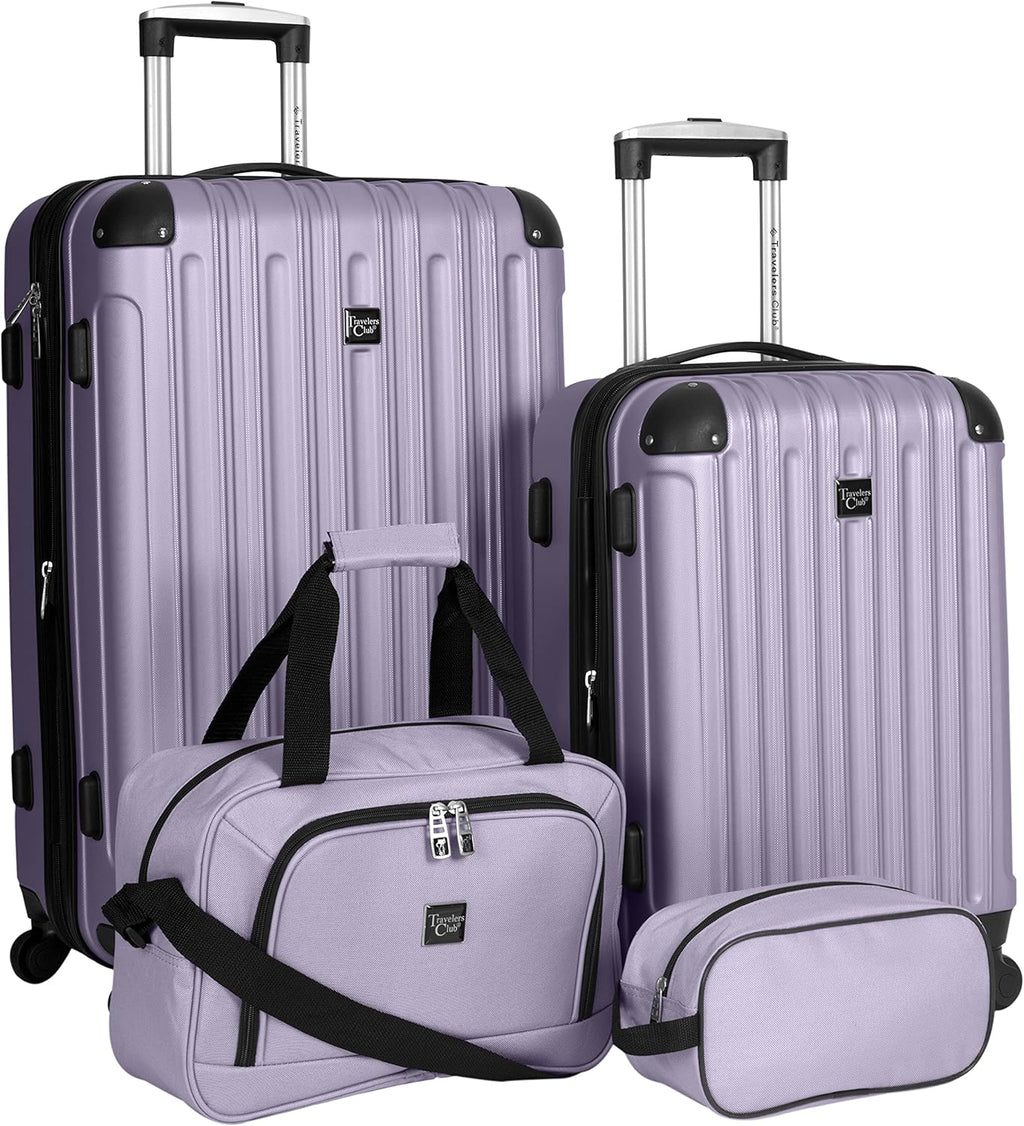 Hardside Travel Luggage Lilac Set of 4