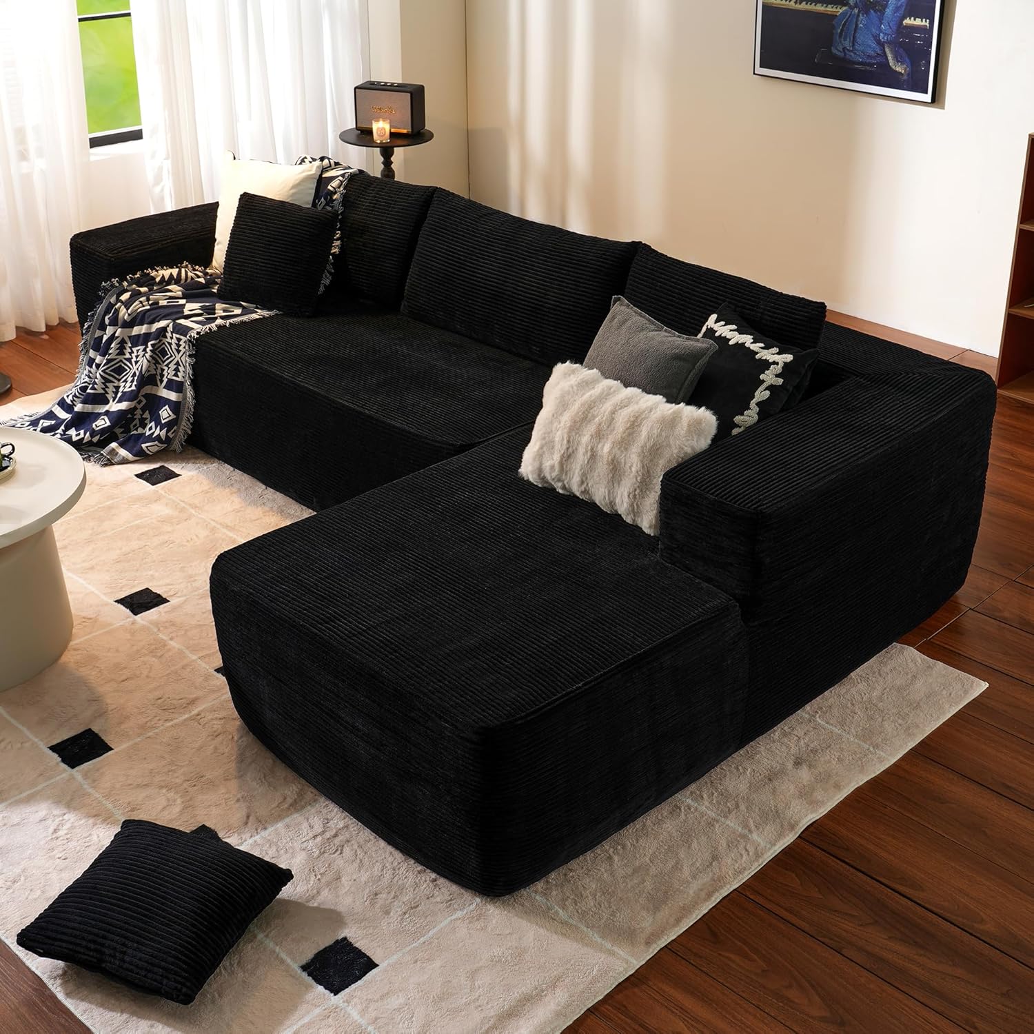 Ovios 104 Cloud Section Sofa L-shaped lounge chair, modern modular sofa