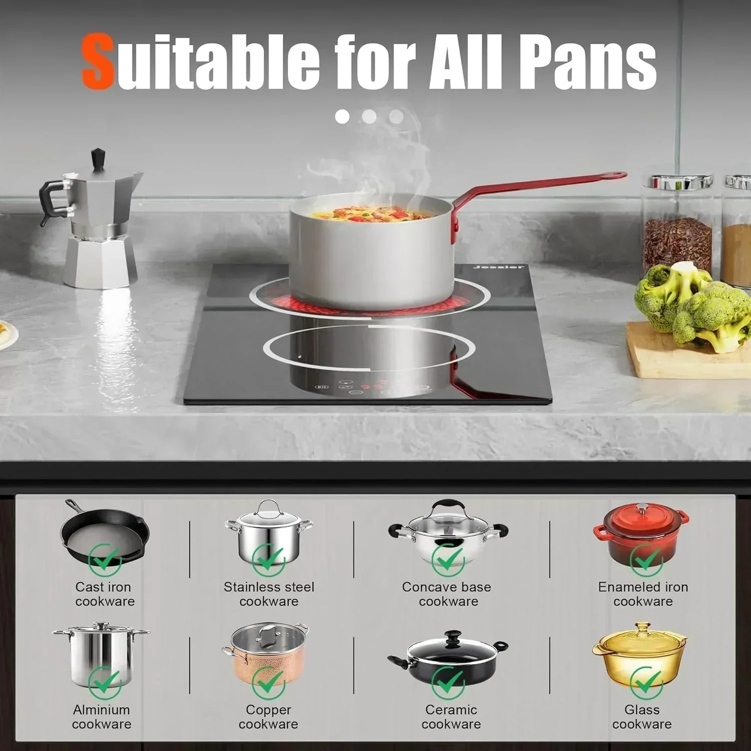 Electric Cooktop 30 Inch - 5 Burners Built-in Ceramic Cooktop 30 Electric Stove Top