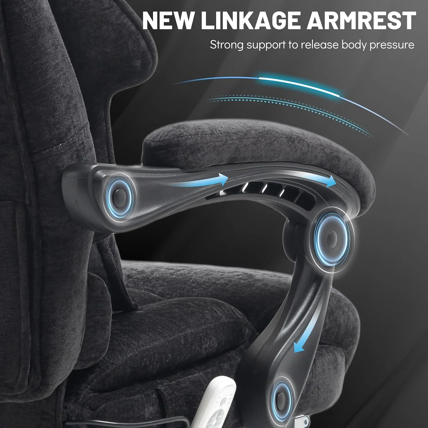 Massage Office Chair with Footrest, Large and Tall Leather Office Chair 500 lbs