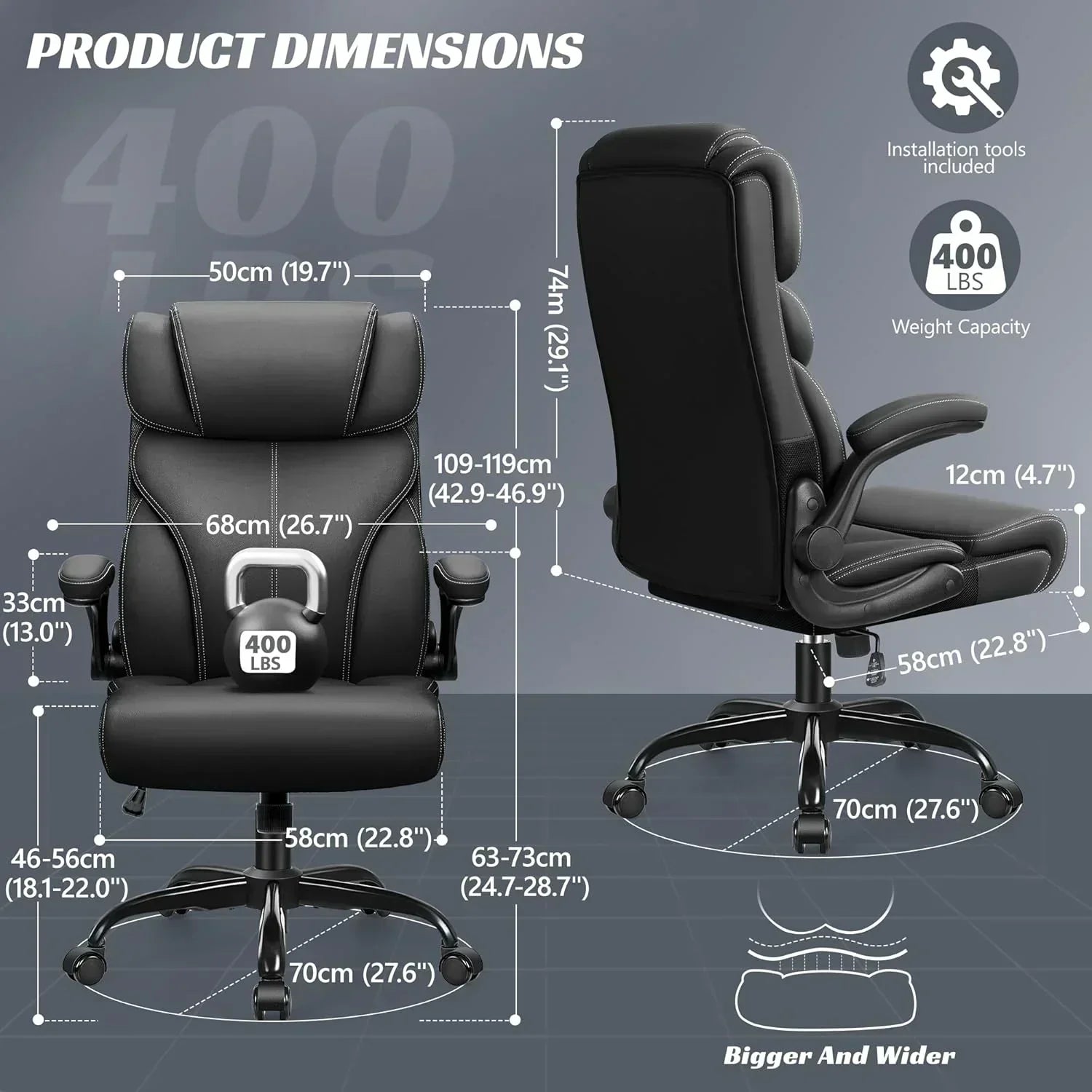 Office Chair Large High-Foot Computer Desk Chair Chair Lumbar Support Rotating Computer Chair
