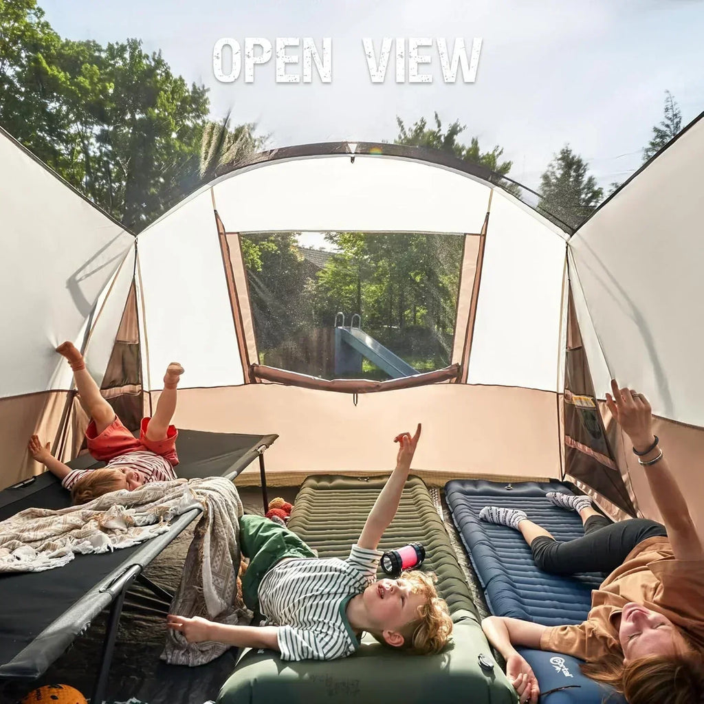 PORTAL 6/8/10 Person Family Camping Tent with Screen Room Water Resistant Big Tunnel Tent