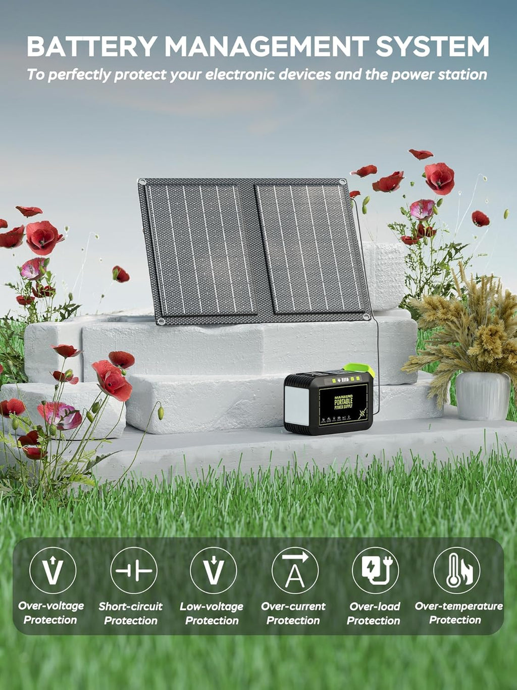 Portable Power Station 88Wh Camping Lithium Battery Solar Generator Fast Charging Power Bank