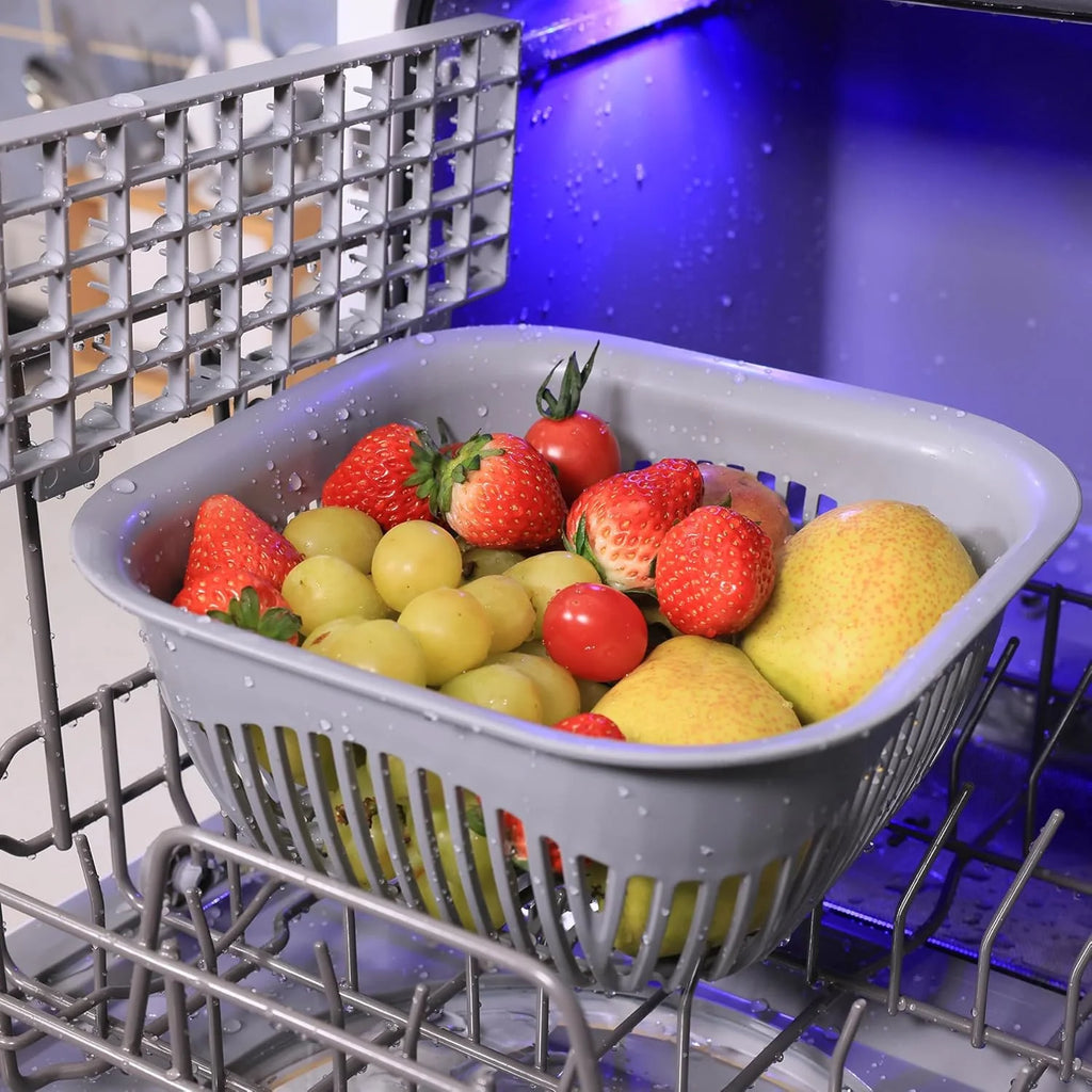 Mini countertop dishwasher. Compact dishwasher with drying function. Double spray arms. Portable countertop dishwasher