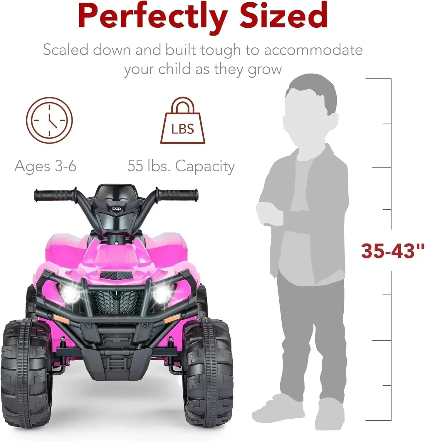 Best Choice Products 12V Kids Ride-On Electric ATV 4-Wheeler Quad Car Toy Bluetooth Audio