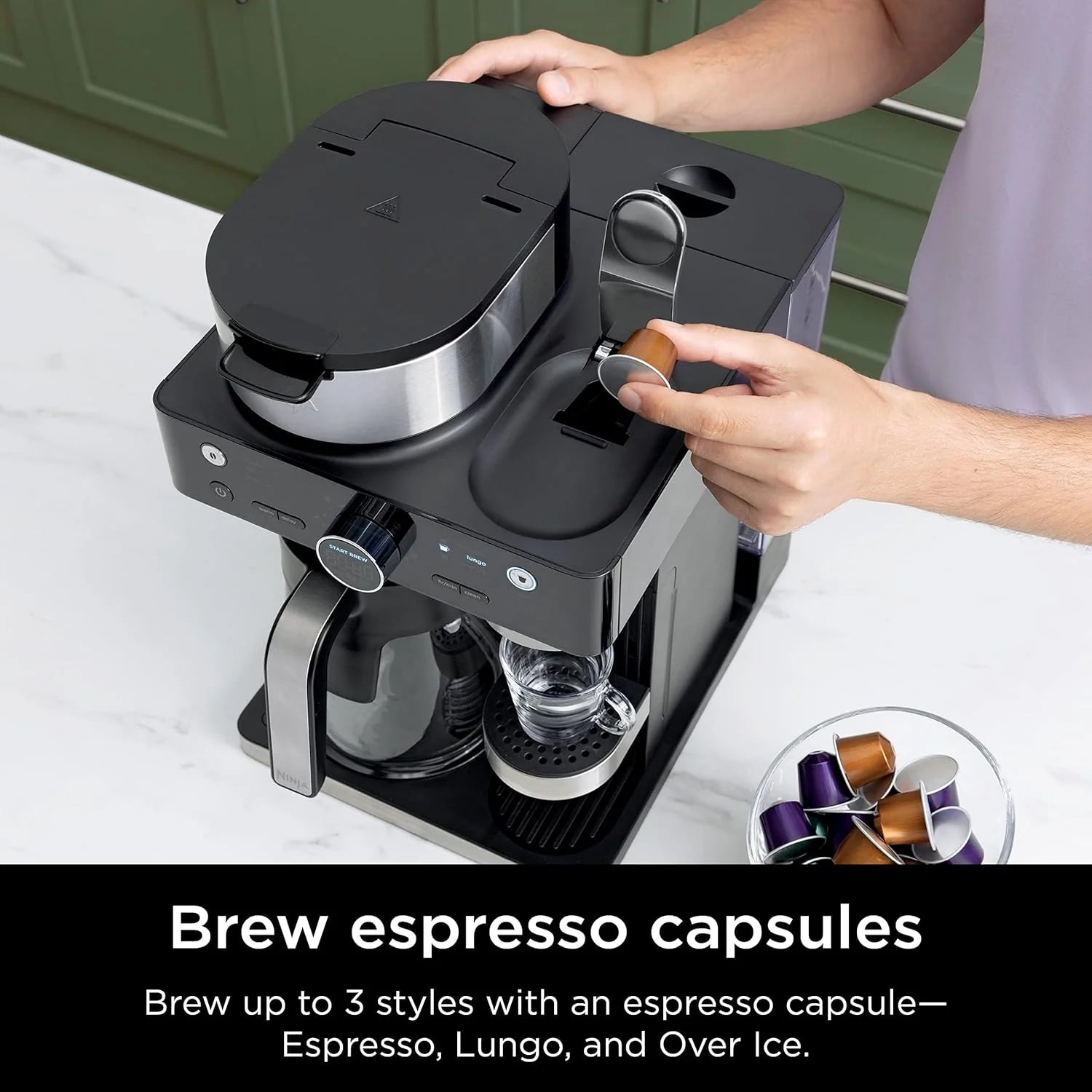Ninja Espresso & Coffee Maker & Barista System 3 Espresso Brew Styles Single-Serve Coffee