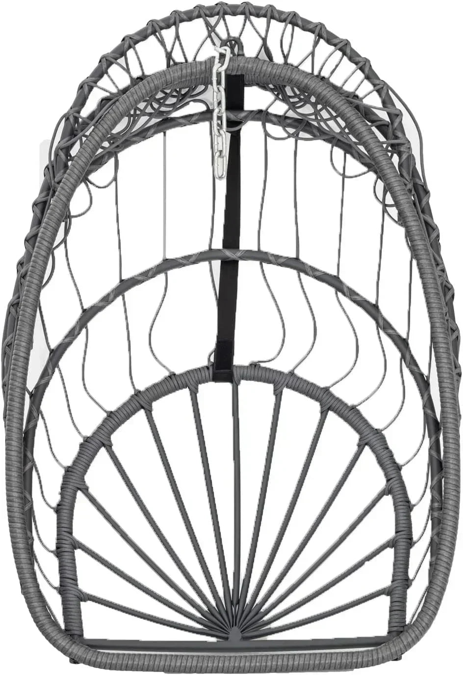 Yechen Indoor Outdoor Egg Hanging Chair Stand Patio Wicker Swing Egg Chair Swinging Chair