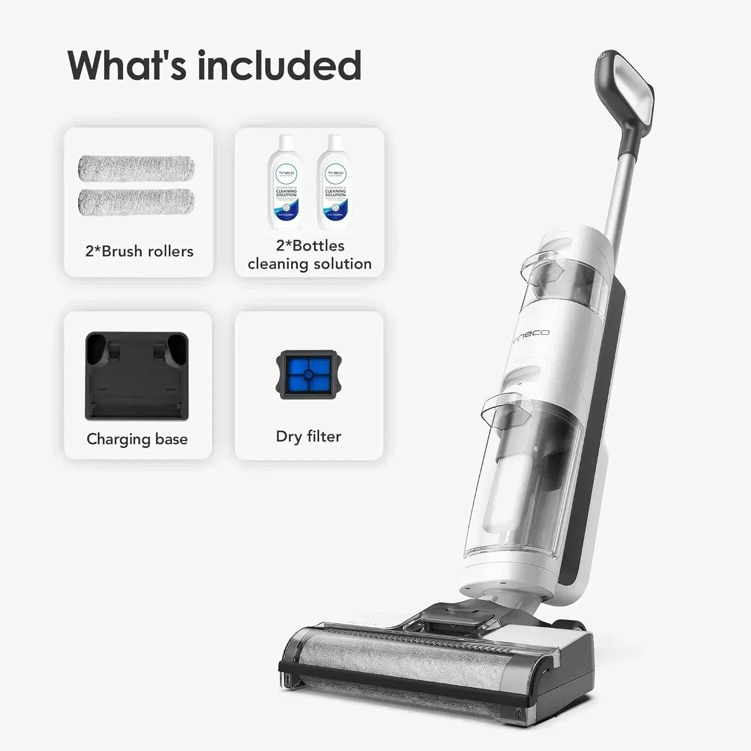 Wet Dry Vacuum Cordless Floor Cleaner and Mop One-Step Cleaning for Hard Floors