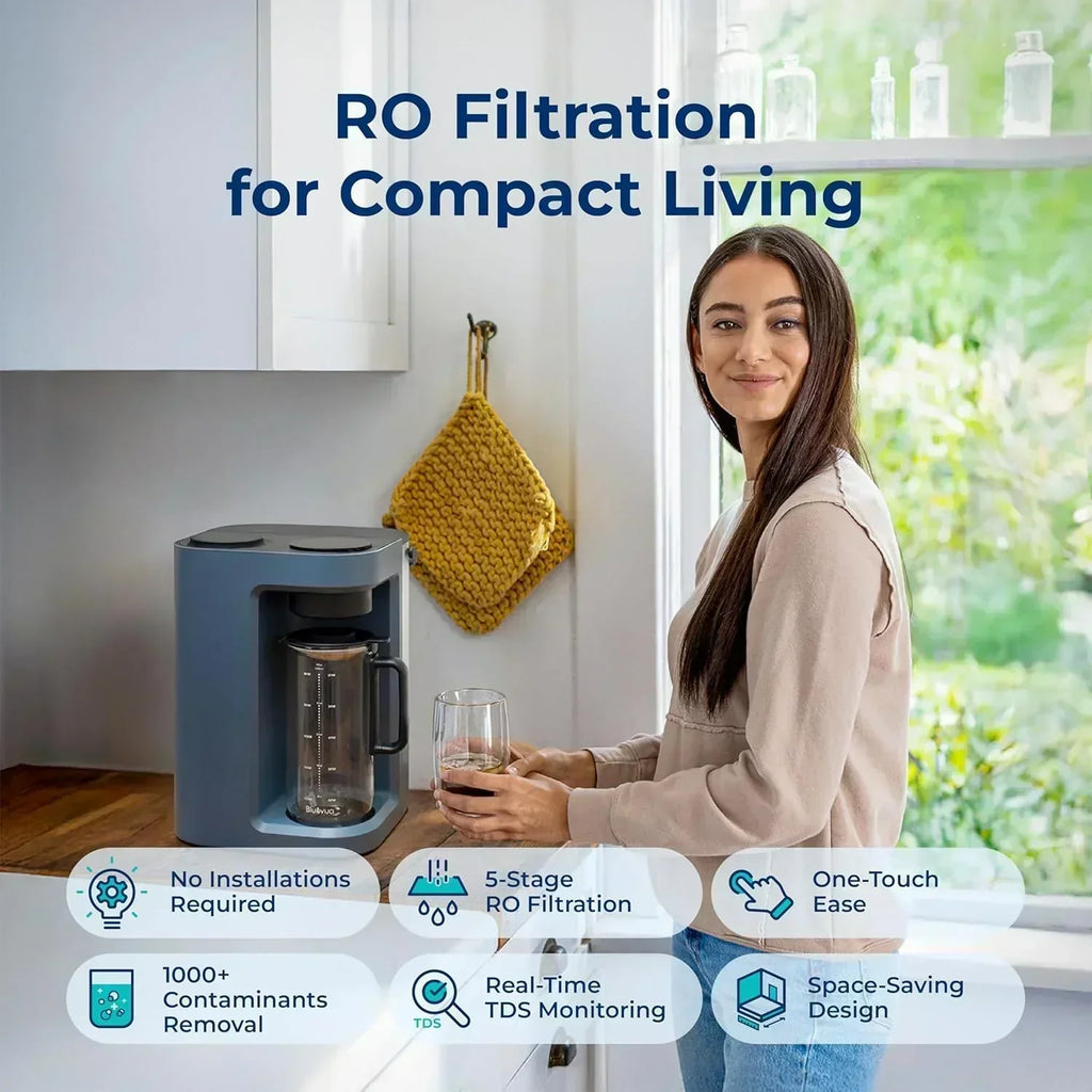 Bluevua RO100ROPOT-Lite(UV) reverse osmosis system countertop water purifier 7-stage purification