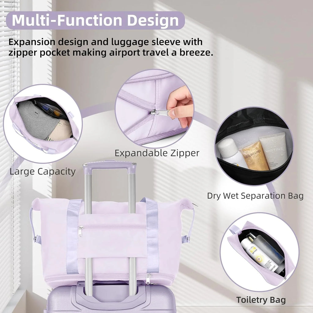 6-piece luggage set, expandable hardshell suitcase set with spinner wheels, lightweight rolling luggage set