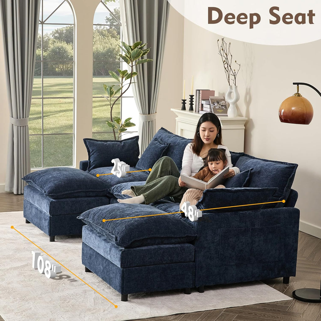 108 U-shaped sofa modular sofa Comfortable cloud sofa